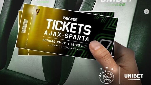Unibet geeft kaartjes weg voor thuiswedstrijd AFC Ajax