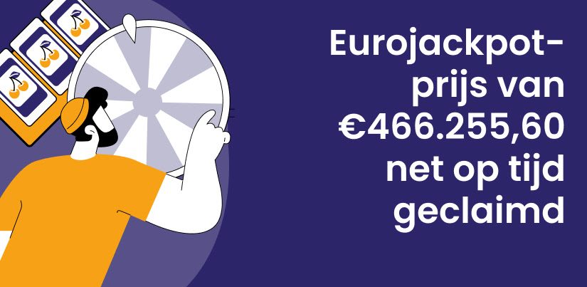 Hilversumse Eurojackpot winnaar claimt half miljoen net op tijd
