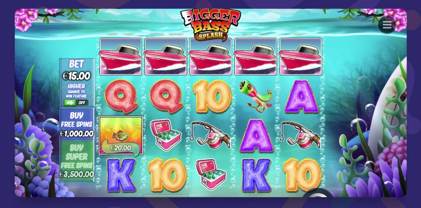 Bigger Bass Splash gokkast printscreen logo