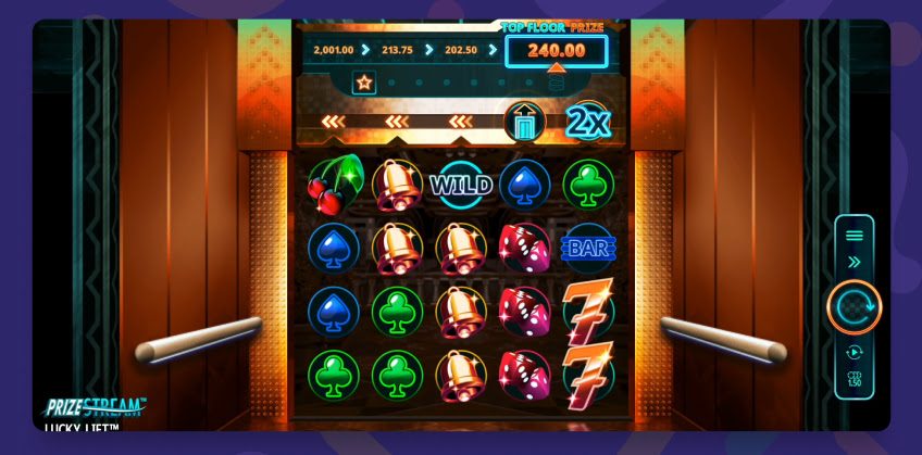 Lucky lift gokkast printscreen