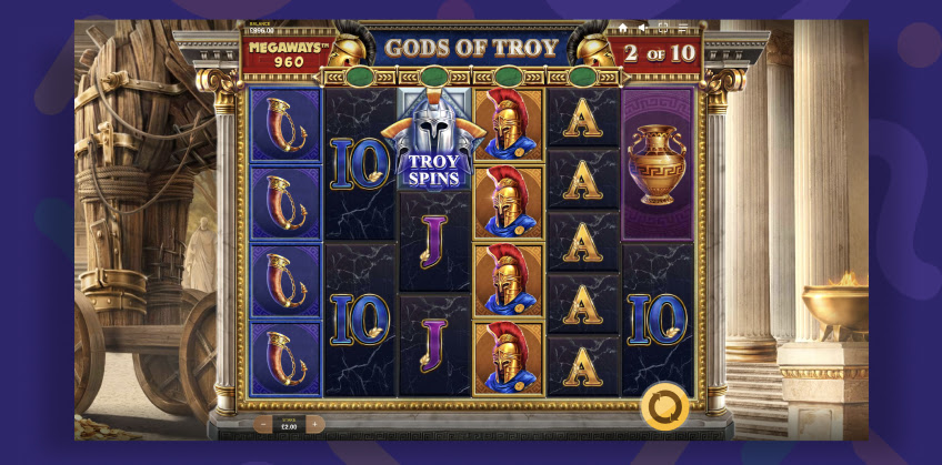 Gods of Troy Megaways printscreen logo