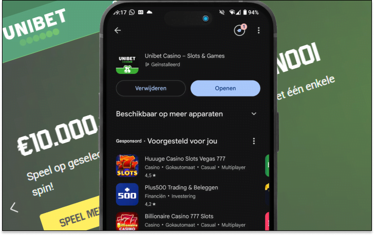 Unibet How To Casino App - stap 3 logo