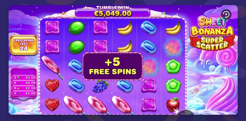 Sweet Bonanza Super Scatter logo printscreen