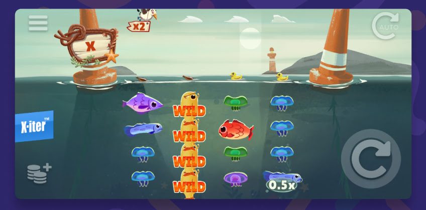 Printscreen van de gokkast Fish and Birds