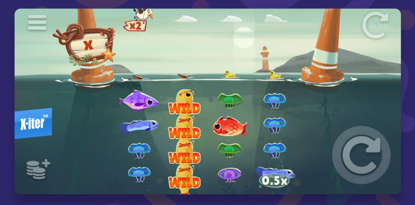 Printscreen van de gokkast Fish and Birds