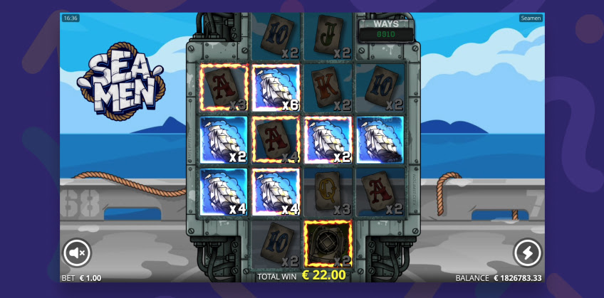 Printscreen van gokkast Seamen